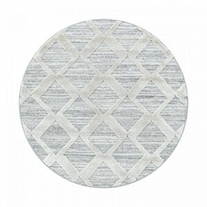 Koberec 3D La Casa PISA romby krémový, kruh