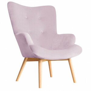 Křeslo MOSS sametové růžové SS22 925843