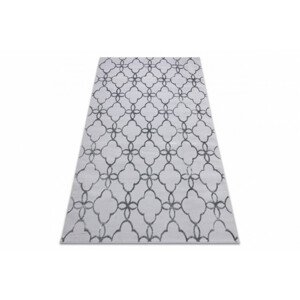 Koberec MEFE 8504 KONICZYNA, květy - tmavě šedý