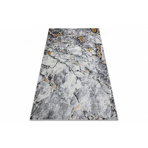 Koberec GLOSS 528A 58 mramor - slonia kosť, čierny