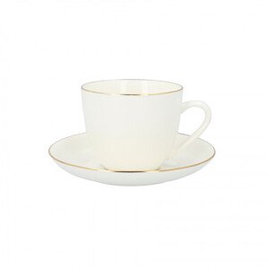 Šálek AURO s podšálkem, se zlatým okrajem ALL 992036 210 ml