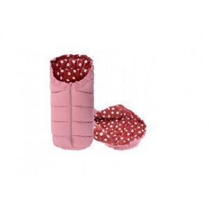 Dětský spací pytel DOTS PINK/BURGUNDY