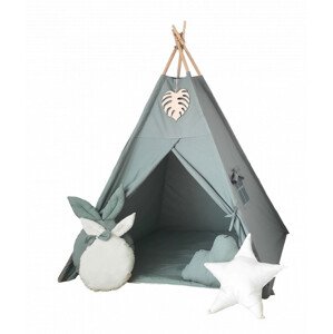 Dětský stan Tipi Boho zelený
