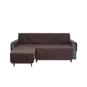 Potah na rohovou sedačku levý PARIS hnědý, 200 cm