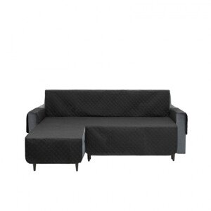 Potah na rohovou sedačku levý PARIS černý, 200 cm