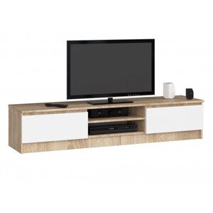 Stolek pod TV RTV K 160 CLP sonoma / bílý