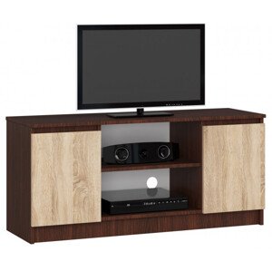 Stolek pod TV RTV 120 2D 1P wenge / sonoma