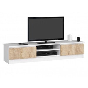 Stolek pod TV RTV K 160 CLP bílý / sonoma
