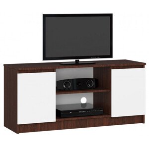 Stolek pod TV RTV 120 2D 1P wenge / bílý