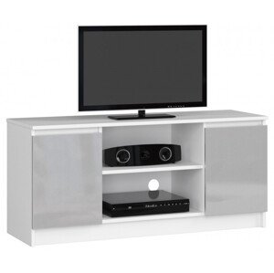 Stolek pod TV RTV 120 2D 1P metalický, lesk