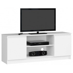 Stolek pod TV RTV 140 2D 1P bílý