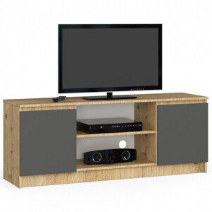 Stolek pod TV RTV 140 2D 1P dub artisan / šedý