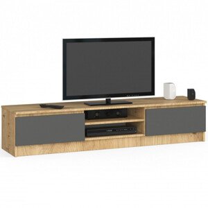 Stolek pod TV RTV K 160 CLP dub artisan / šedý