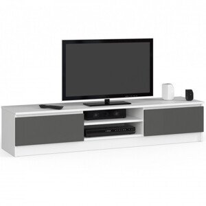 Stolek pod TV RTV K 160 CLP bílý / šedý