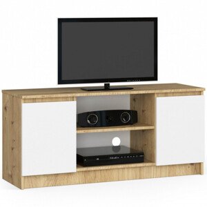 Stolek pod TV RTV 120 2D 1P dub artisan / bílý
