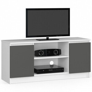 Stolek pod TV RTV 120 2D 1P bílý / šedý