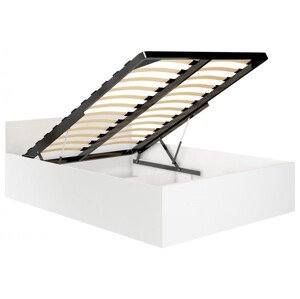 Manželská postel s roštem 160x200 cm, bílá