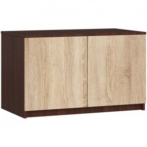 Nástavec na skříň S 90 wenge / dub sonoma 2D