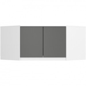 Nástavec na rohovou skříň S 100 bílý / šedý