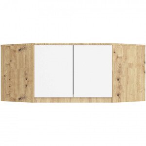 Nástavec na rohovou skříň S 100 dub artisan / bílý