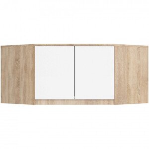 Nástavec na rohovou skříň S 100 dub sonoma / bílý