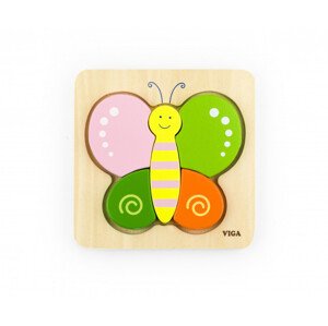První dětské puzzle Viga 50170 motýl