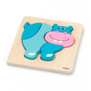 První dětské puzzle Viga 59932 hroch