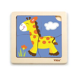 Puzzle na podložce Viga 51319 žirafa