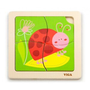Puzzle na podložce Viga 50140 beruška