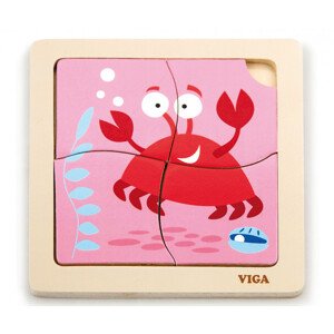 Puzzle na podložce Viga 50146 krab