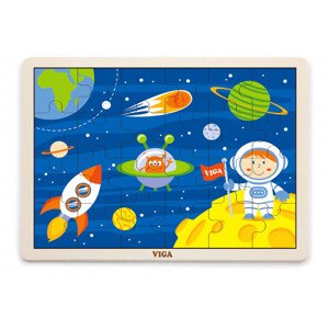 Puzzle na podstavci Viga 51461 24 dílků - vesmírné dobrodružství