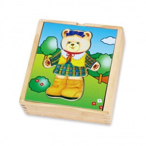 Dřevěné oblékací puzzle Viga 56403 medvědice