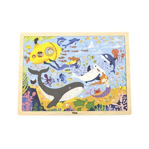 Puzzle na podstavci Viga 44583 48 dílků - poznávání moře a jeho obyvatel