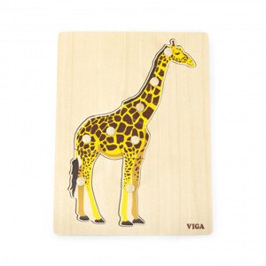 Puzzle na podložce s držadly 44605 žirafa