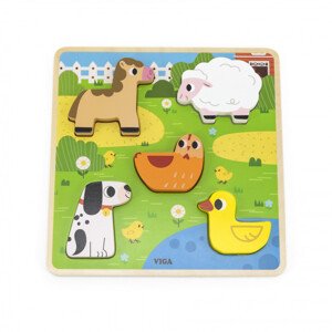 Dřevěné puzzle Viga 44662 farma