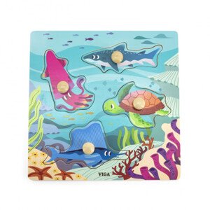 Puzzle s držadly Viga 44594 mořští živočichové