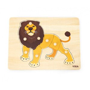 Puzzle na podložce s držadly Viga 44602 lev