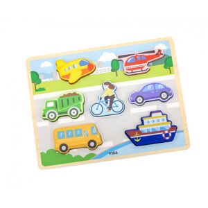 Puzzle na podložce Viga 44701 7 dílků - transport