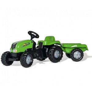 Šlapací traktor s vlečkou Rolly Toys 012411 zelený