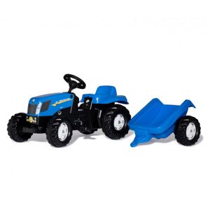 Šlapací traktor s vlečkou Rolly Toys New Holland Zemědělská technika 013074