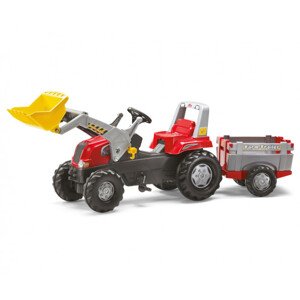 Šlapací traktor RT s přívěsem a lžící Rolly Toys 811397