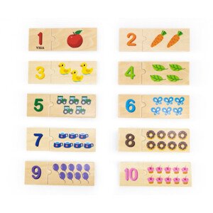 Sada puzzle Viga 44748 spojování čísel
