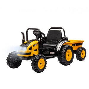 Elektrický traktor s přívěsem Farmer žlutý