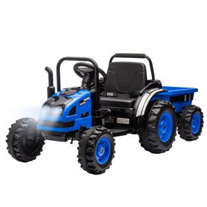 Elektrický traktor s přívěsem Farmer modrý