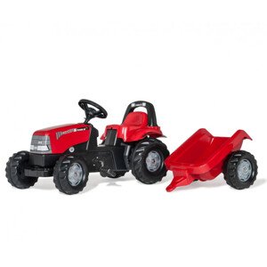 Šlapací traktor s vlečkou Rolly Toys 012411 červený
