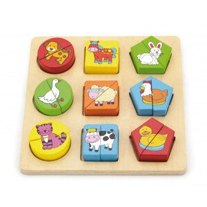 Puzzle 2v1 Viga 59585 hospodářská zvířata