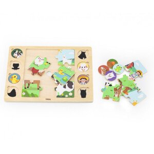 Puzzle na podložkách Viga 44741 farma