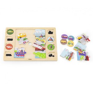 Sada puzzle Viga 44742 - dopravní prostředek