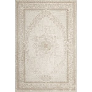Koberec Allora Plus F344A Ornament, krémový / stříbrný