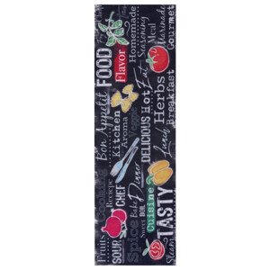 Koberec / Běhoun Hanse Home Cook & Clean Delicious Kitchen Board černý / vícebarevný